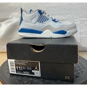 2024 Jordan 4 Retro “Military Blue” PS Kids US C11.5 NIB